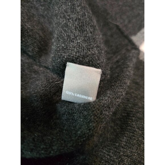 Neiman Marcus Cashmere Collection XS Charcoal Gray V-Neck Sweater - Picture 6 of 6